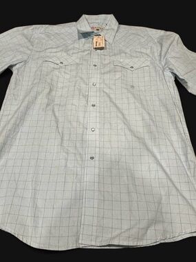 Men's Cowboy Light Blue Button-Down Shirt